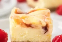 Decadent Raspberry Cheesecake Bars