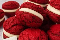 Decadent Red Velvet Cream Cookies