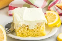 Zesty Lemon Burst Poke Cake