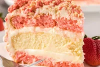 Decadent Strawberry Shortcake Cheesecake