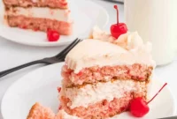 Delightful Cherry Chip Cake