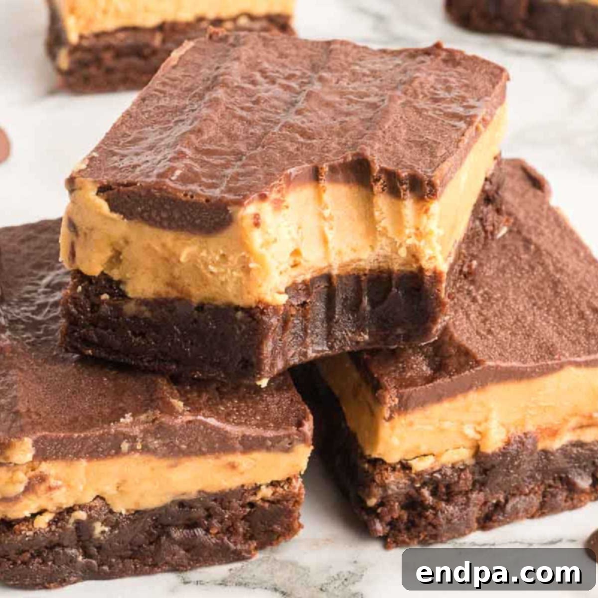 Decadent Chocolate Peanut Butter Buckeye Brownies 1 featured 27006