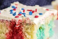 Red, White, and Blue Fourth of July Poke Cake