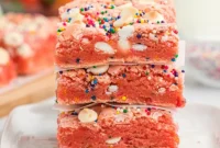 Easy Strawberry Cake Mix Brownies