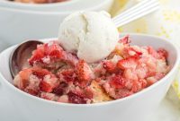 Warm Strawberry Cobbler Delight