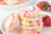 Tangy Strawberry Lemonade Cookies