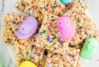Colorful Peeps Krispie Treats
