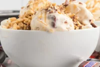 Decadent Homemade Snickers Ice Cream