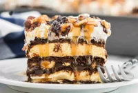 Ultimate Snickers Ice Cream Cake
