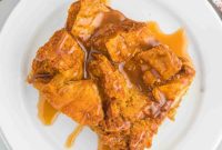 Warm Spiced Pumpkin Bread Pudding