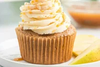 Sticky Caramel Apple Swirl Cupcakes