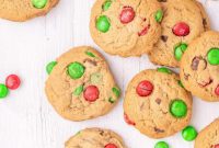 Vibrant M&M Holiday Cookies