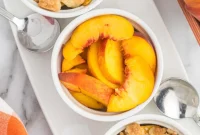 Golden Air Fryer Peach Cobbler