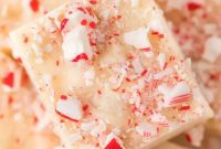 Festive White Chocolate Peppermint Fudge