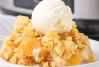 Effortless Slow Cooker Peach Dump Cake