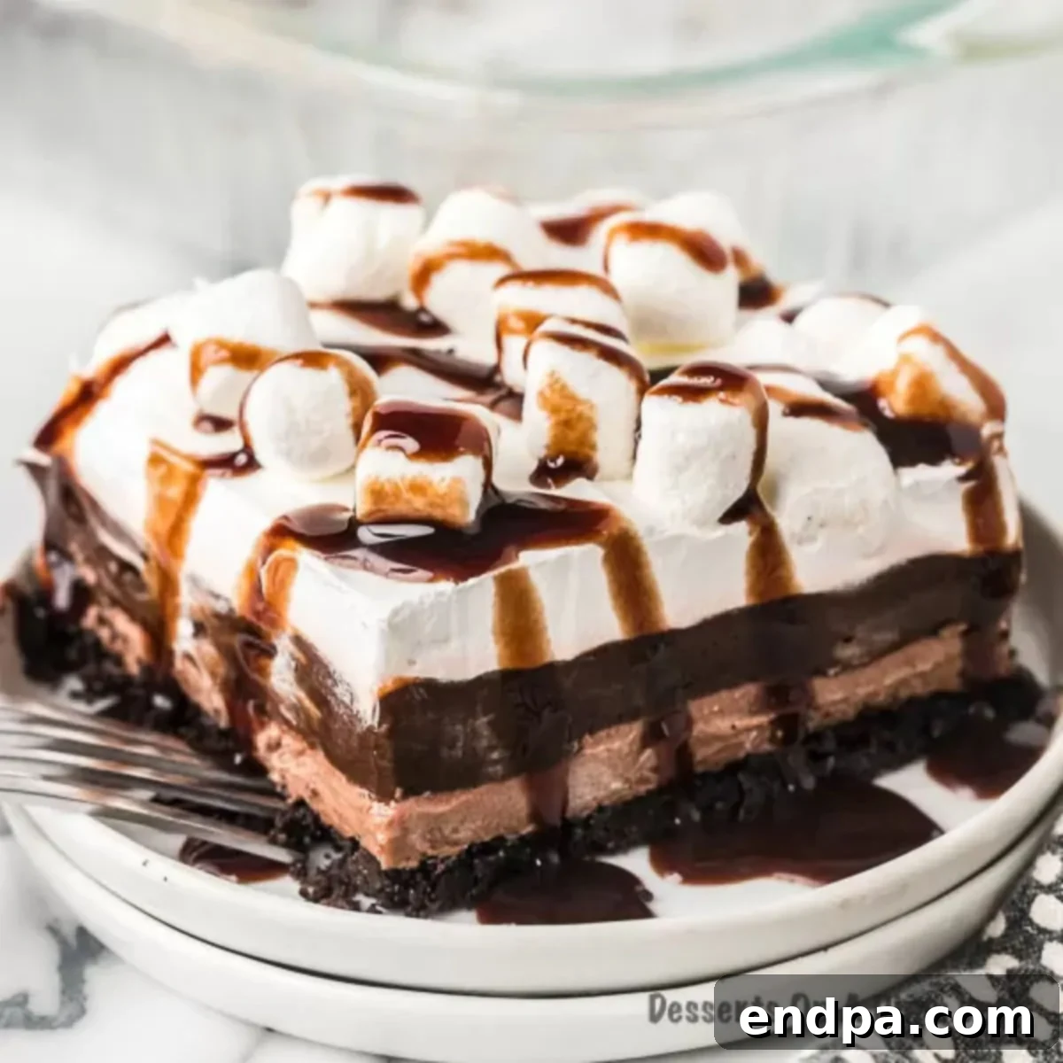 Decadent Hot Cocoa Lasagna 1 featured 7816