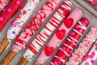 Velvet Chocolate Pretzel Rods