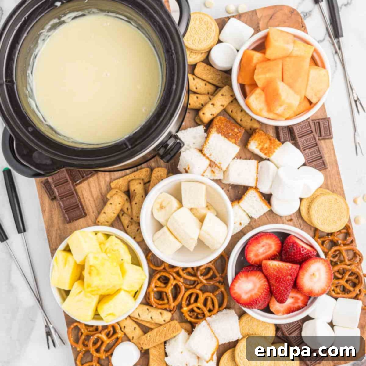 Decadent White Chocolate Fondue 1 featured 96343