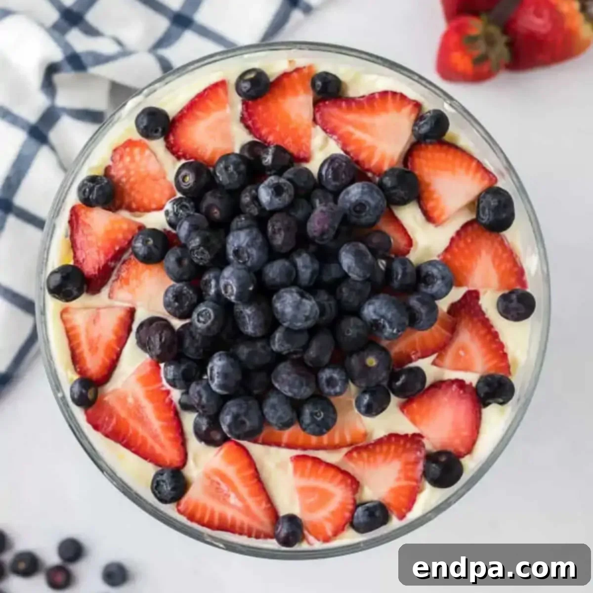 Easy no bake strawberry trifle