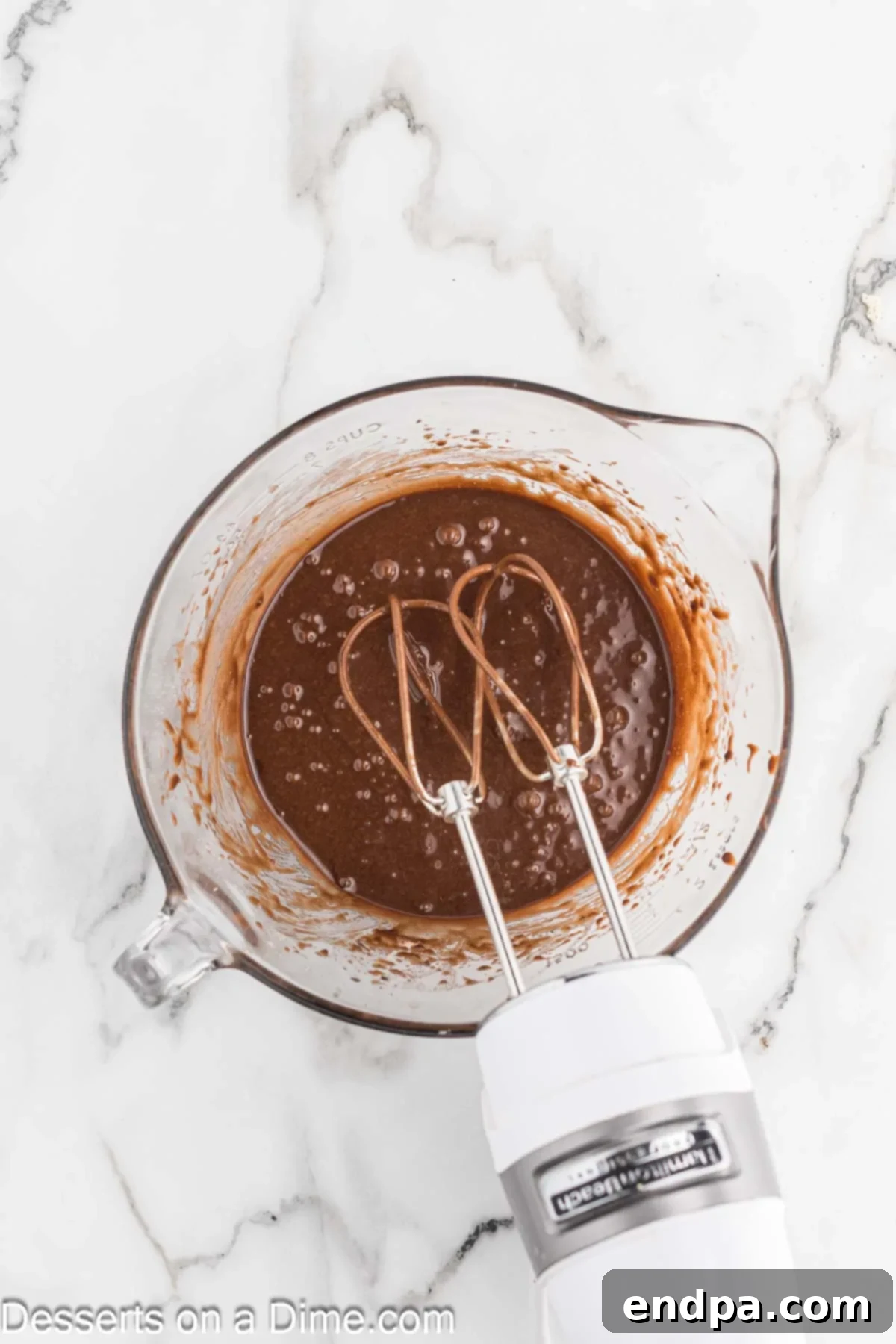 Oreo Dream Trifle 4 Brownie mix combined in a bowl.