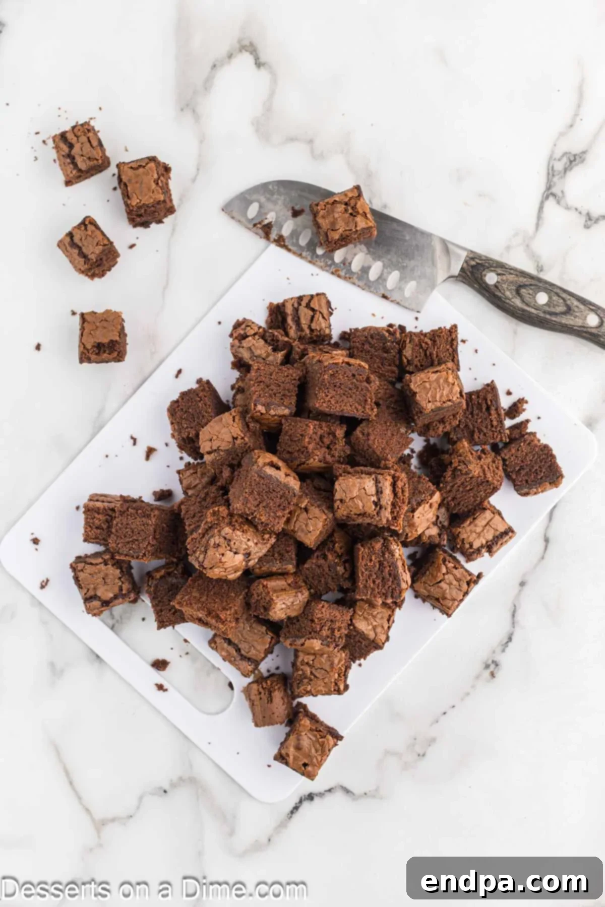 Oreo Dream Trifle 6 Brownies cut into cubes.