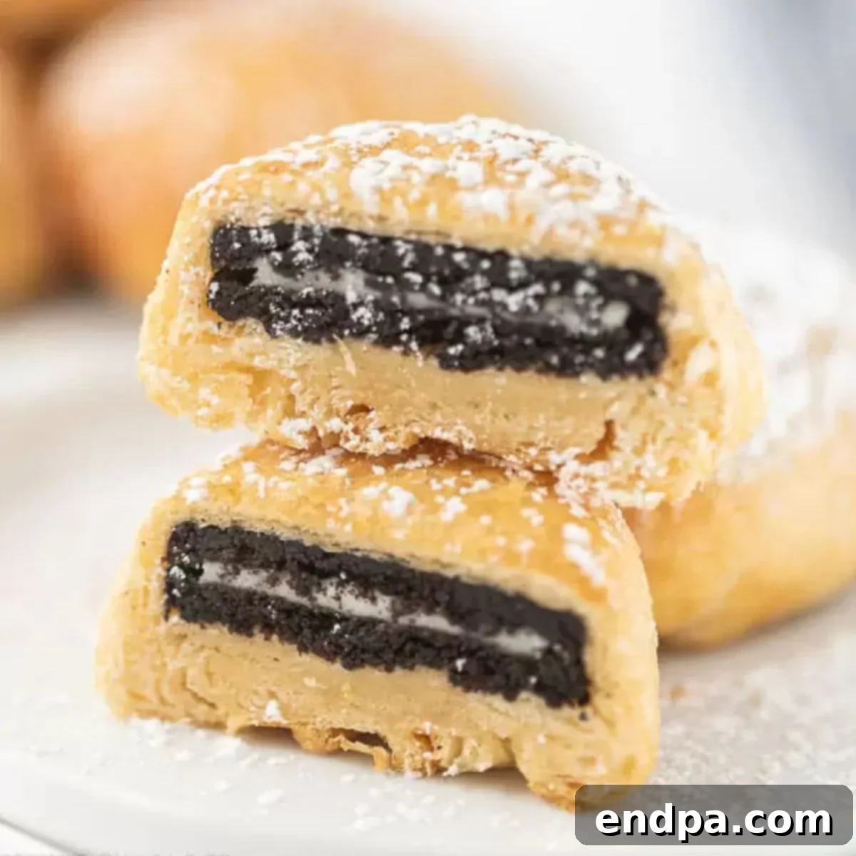 Air Fryer Oreo Magic 7 Air Fryer Oreos served on a plate.