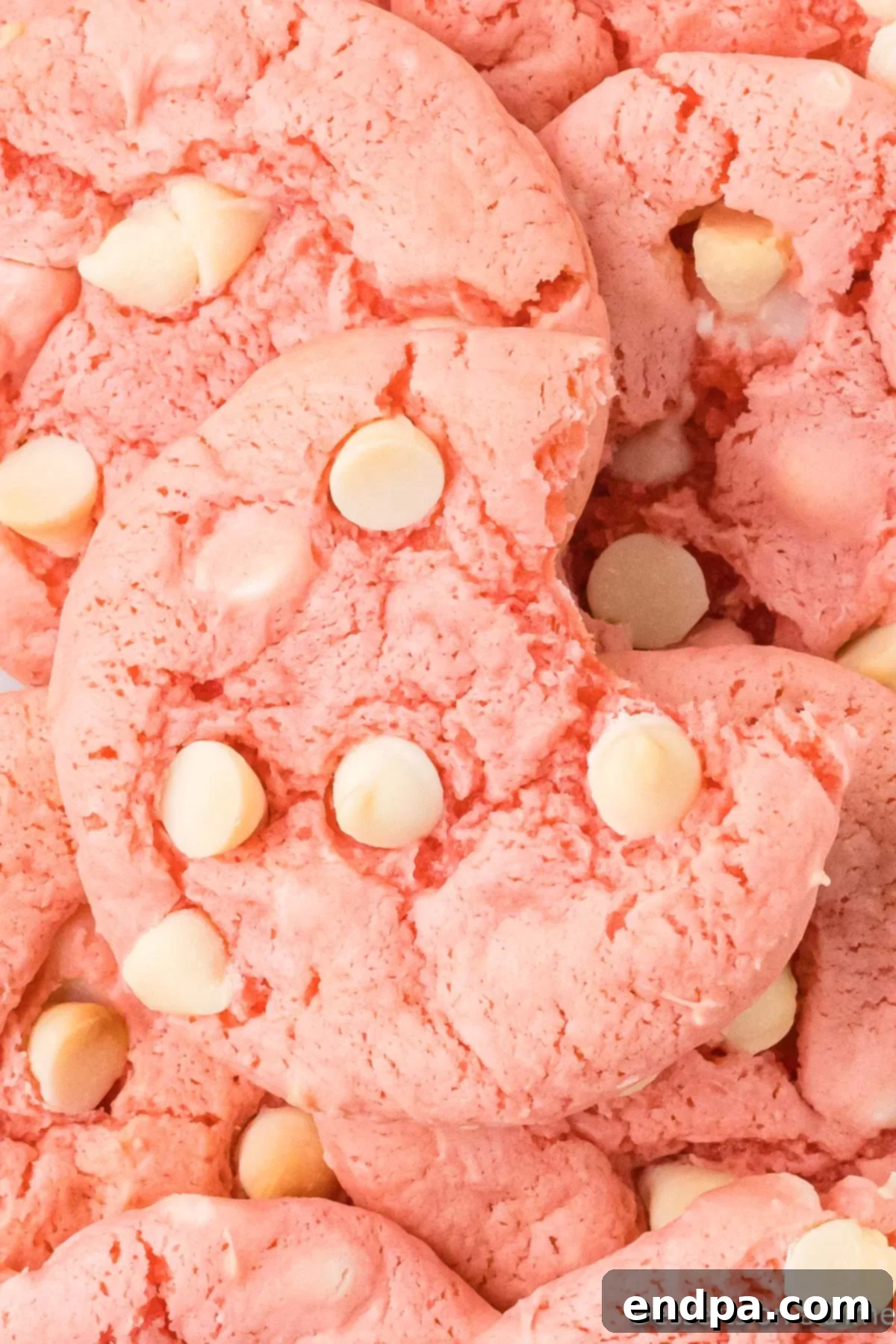 Valentine's Day Cake Mix Cookies grouped together. 