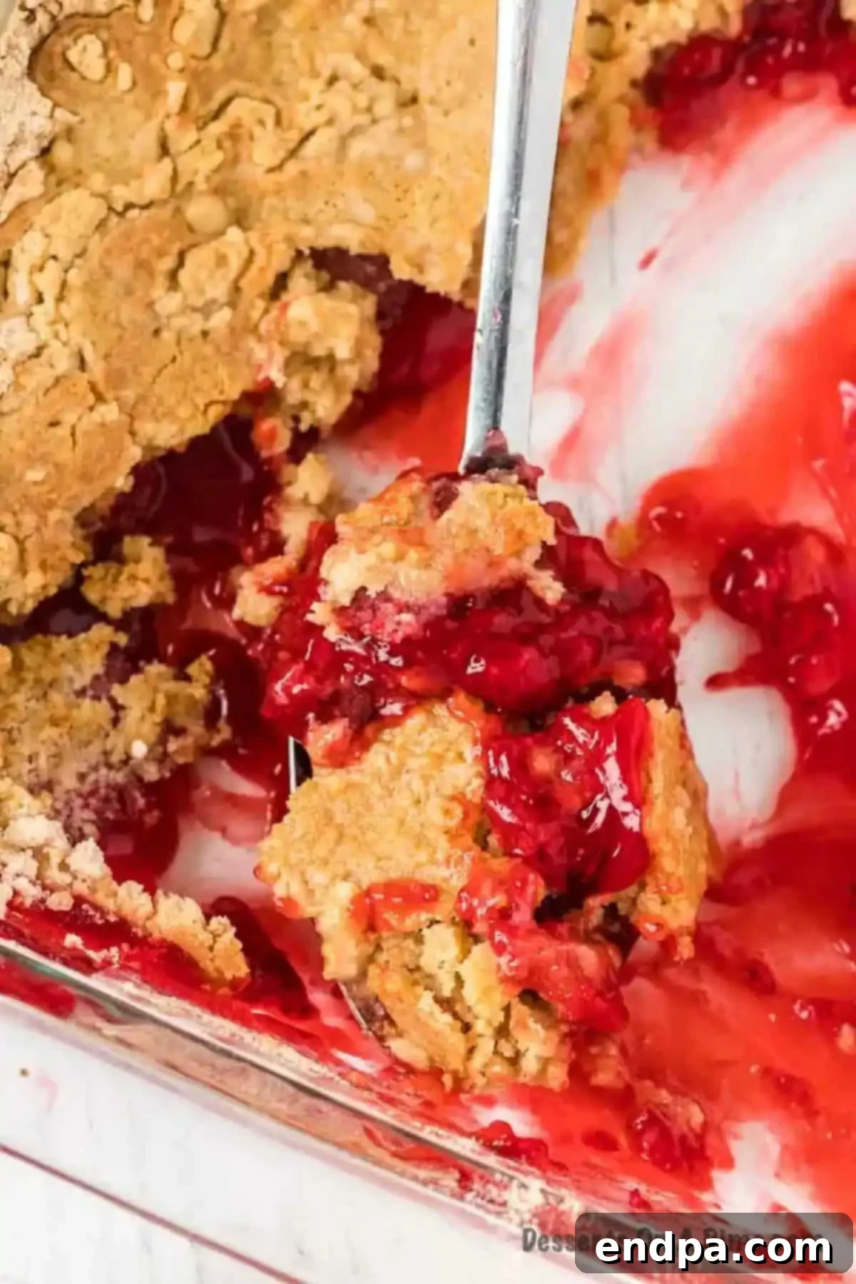 One-Pan Strawberry Bliss 9 Cake being served.