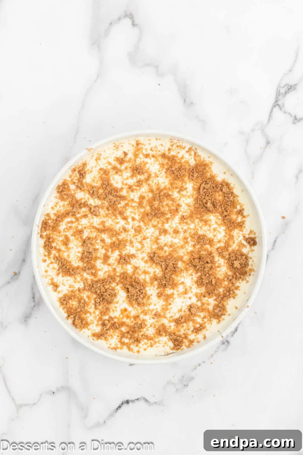 Golden Honey Swirl Cheesecake 9 More brown sugar mixture sprinkled on top.