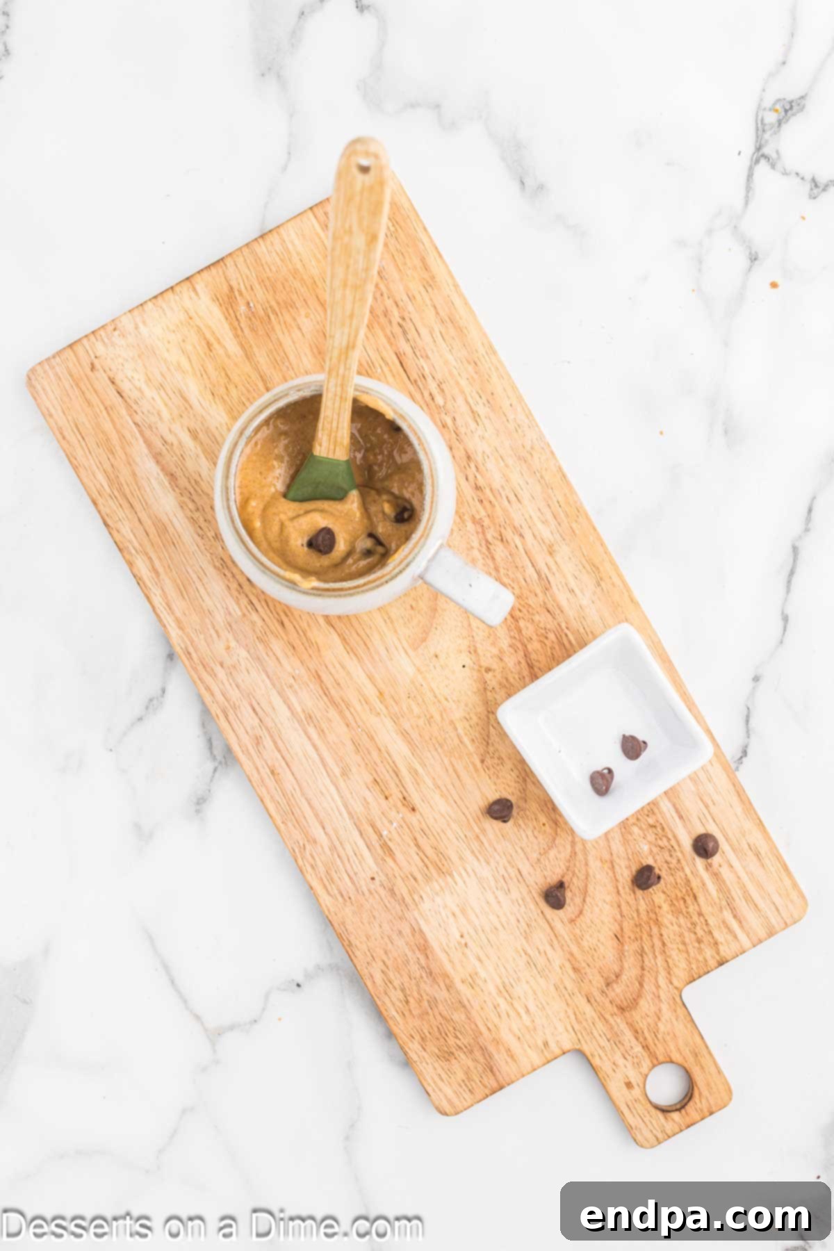 Chocolate Chips mixed into the batter.