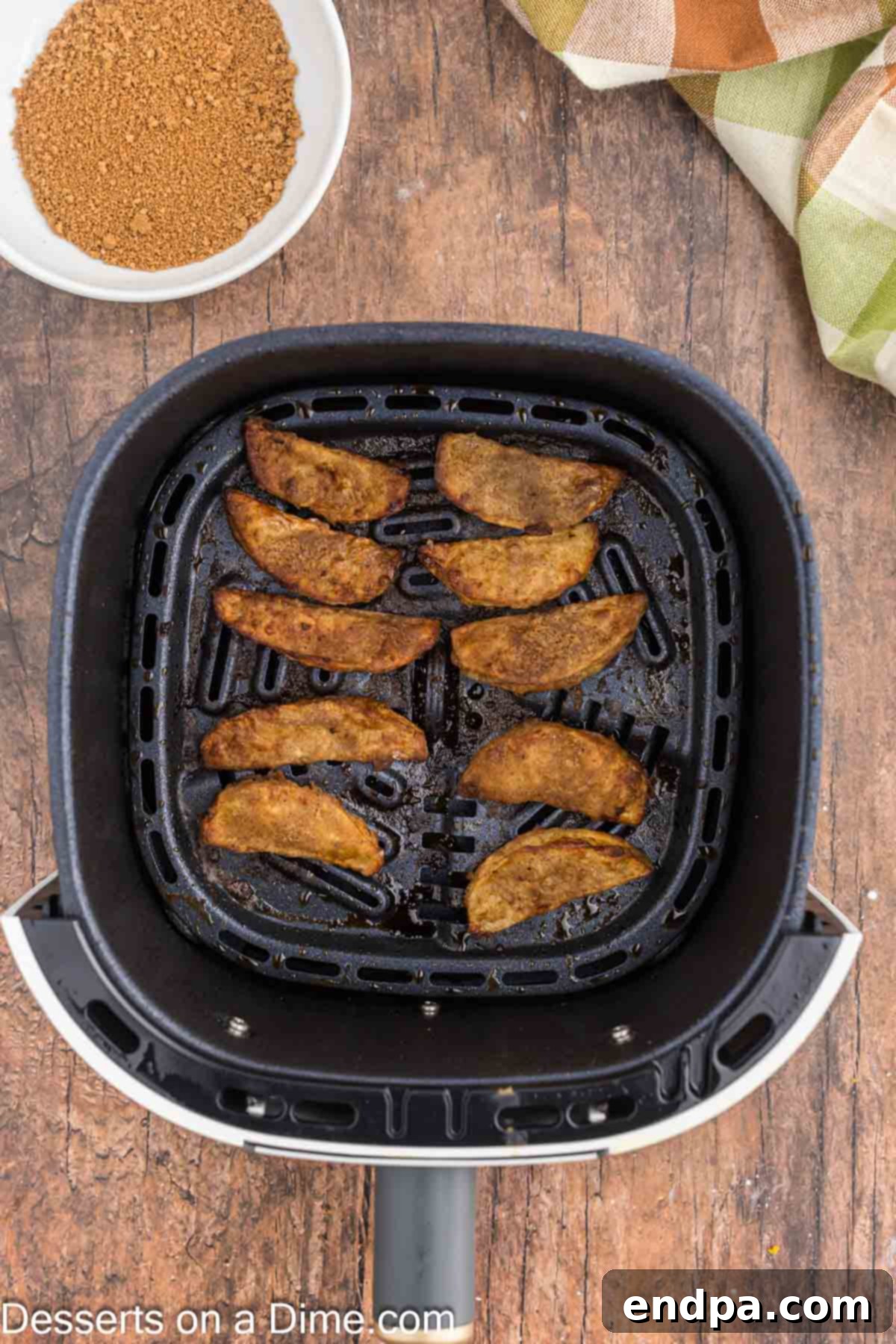 Apple slices in air fryer. 