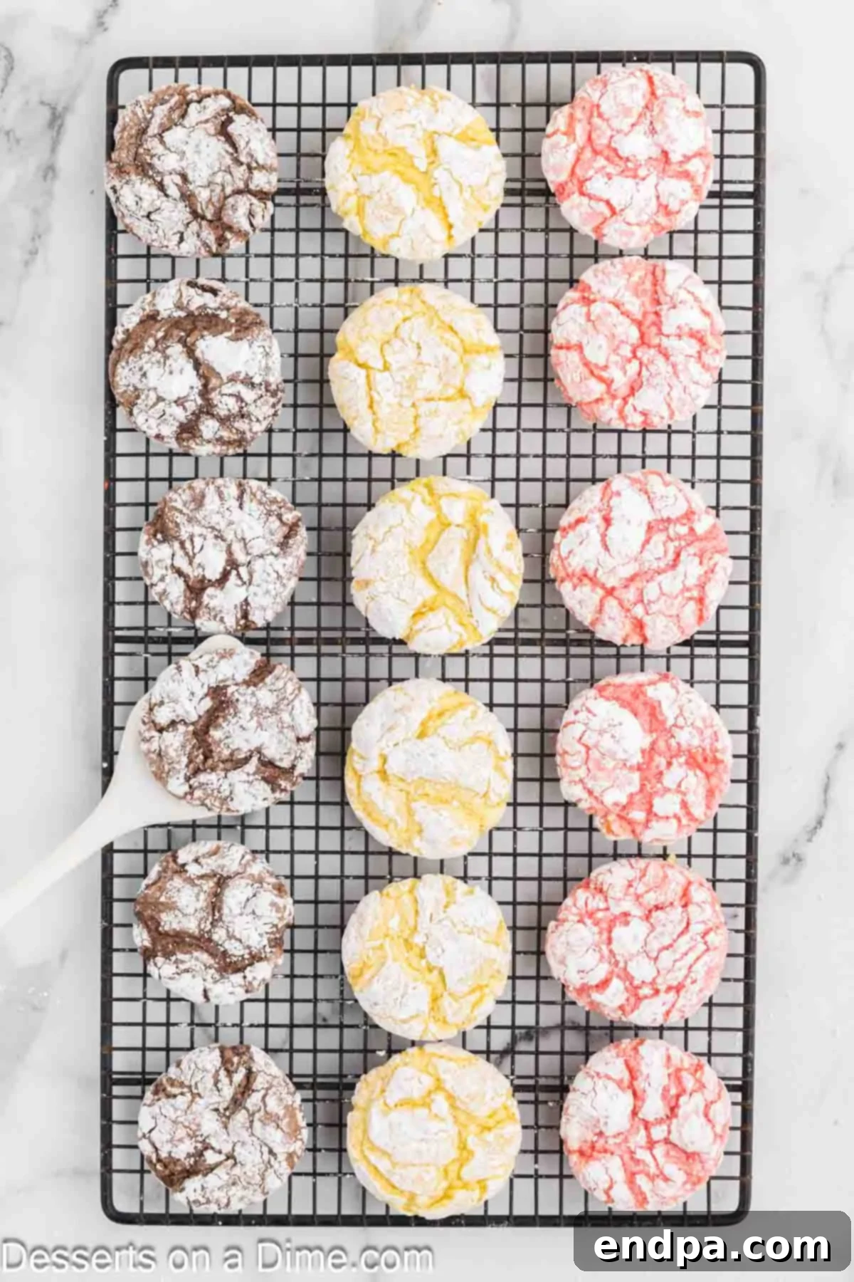 Cookies cooling on a wire rack to achieve perfect texture.