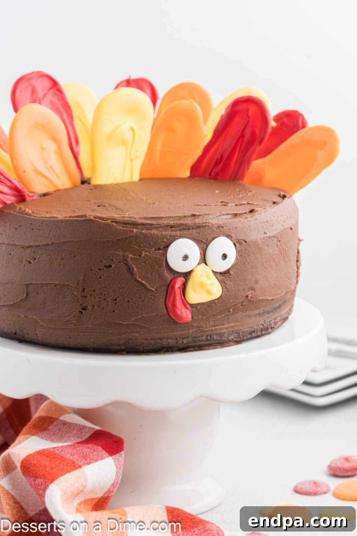 Festive Turkey Cake 14 Turkey cake ready to serve.