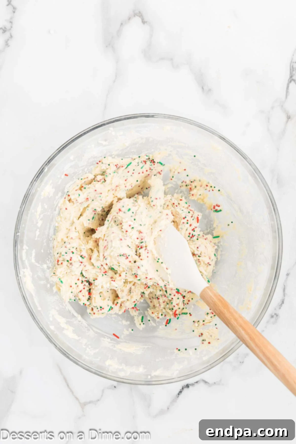 Buttery Christmas Shortbread Delights 6 Festive Christmas sprinkles gently folded into the shortbread cookie dough.