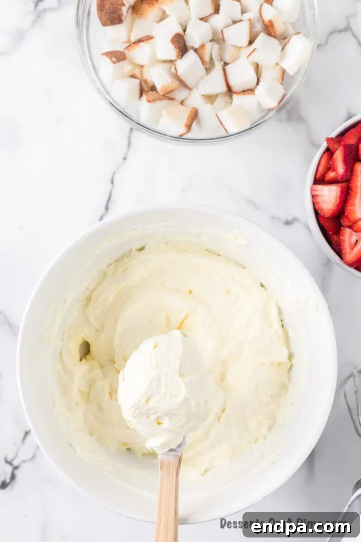 Cool Whip folded into mixture. 