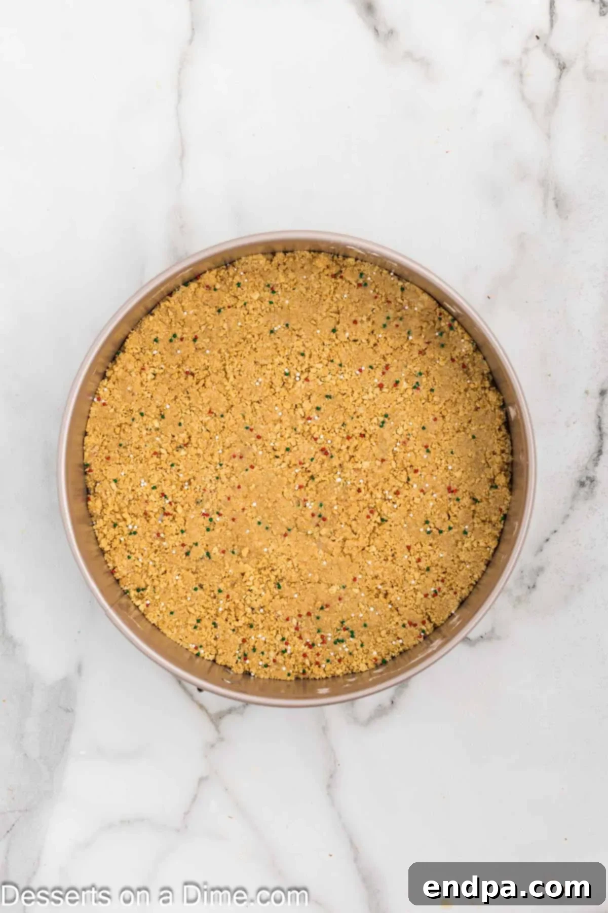 Crust mixture pressed into pan. 