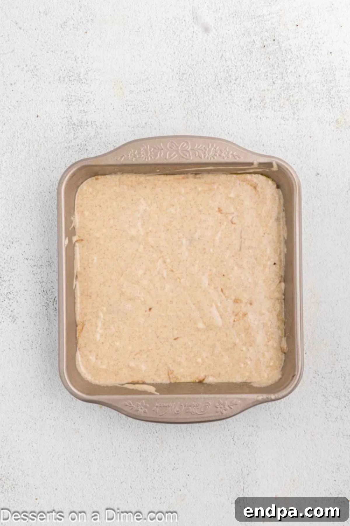 Golden Spiced Churro Cake 11 Remaining cake batter poured over the cinnamon sugar layer.