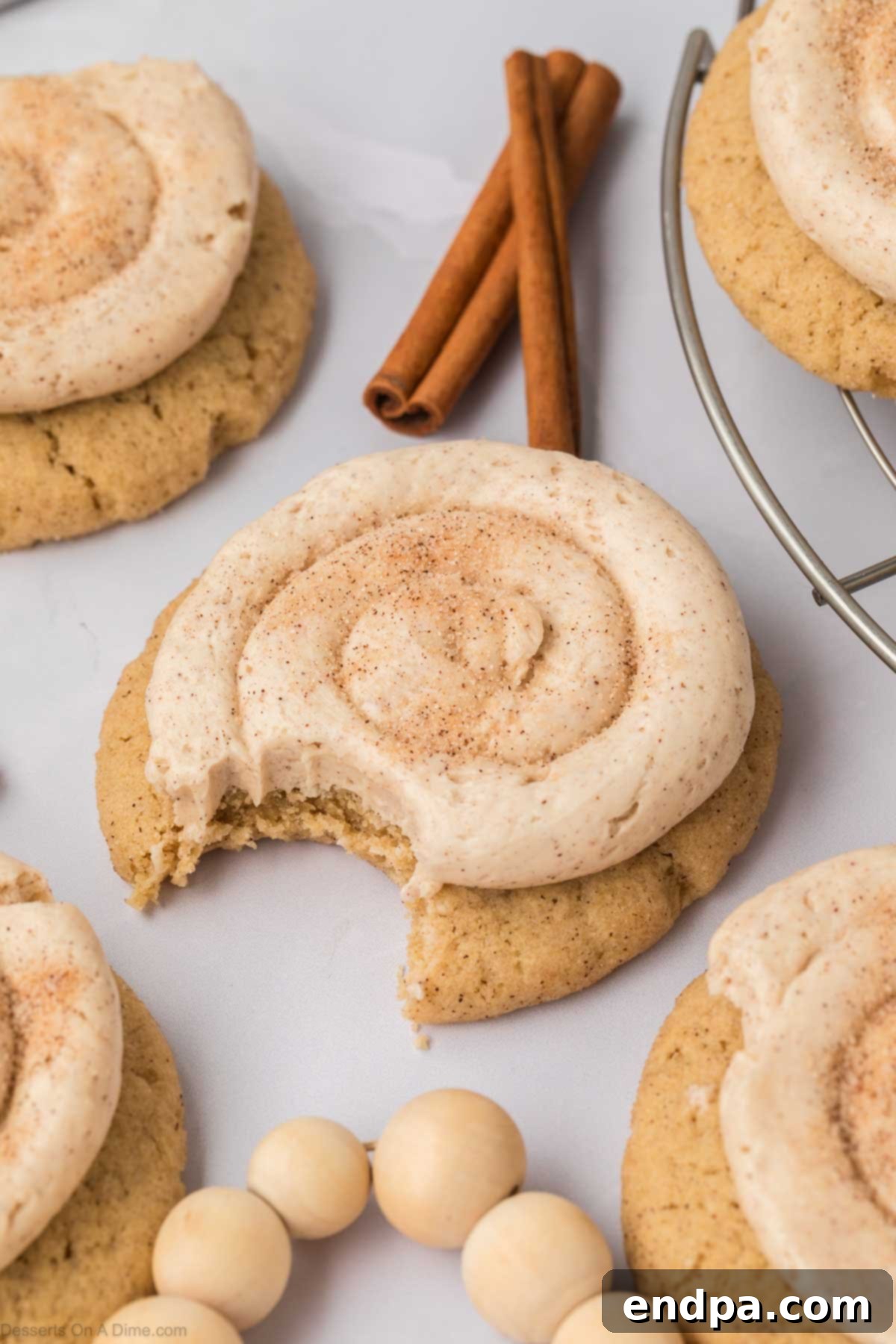 Spanish Cinnamon Sugar Cookies 18 Cookies topped with frosting.
