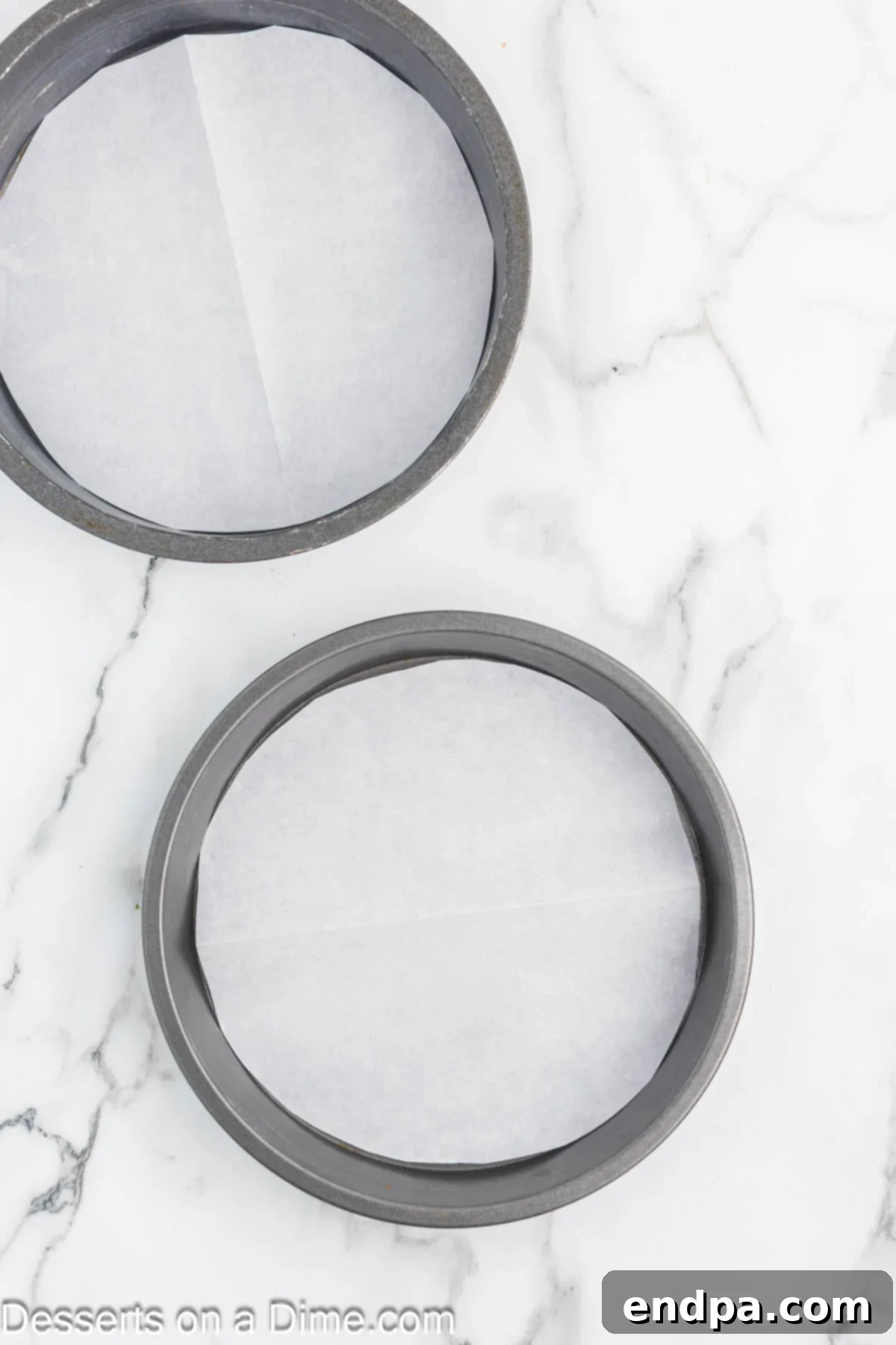 Lemon Berry Bliss 4 Cake pans lined with parchment paper circles and sprayed with nonstick cooking spray.