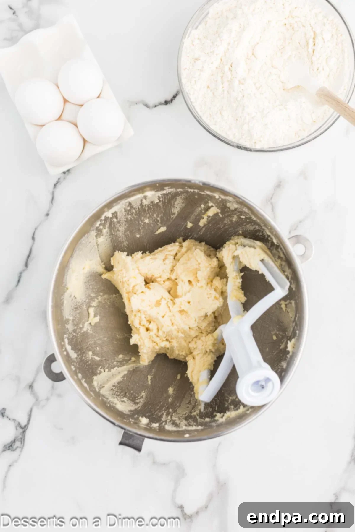 Lemon Berry Bliss 5 Room temperature butter and sugars beaten together to a light and fluffy consistency.