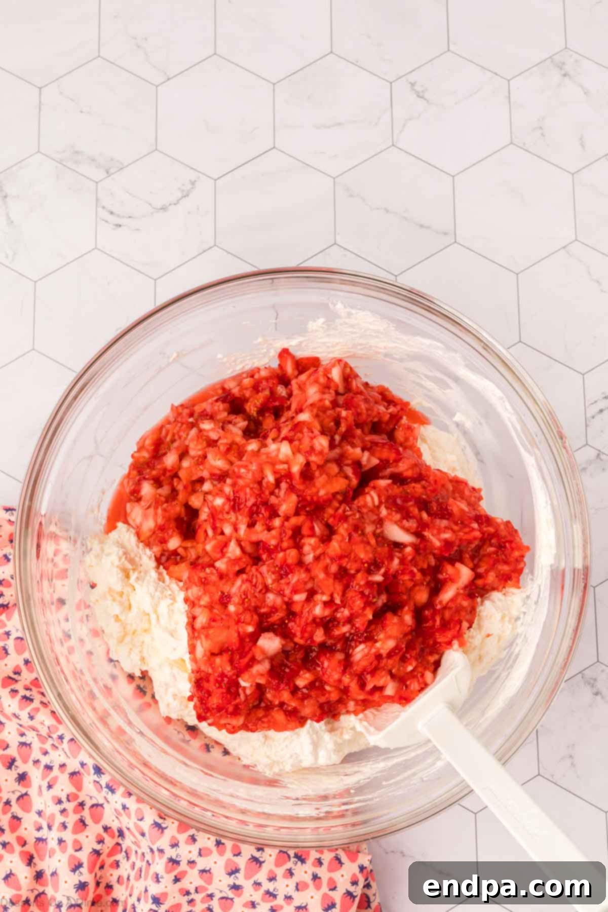 Cheesecake Cloud 6 Finely diced strawberries added to the creamy cheesecake mixture.