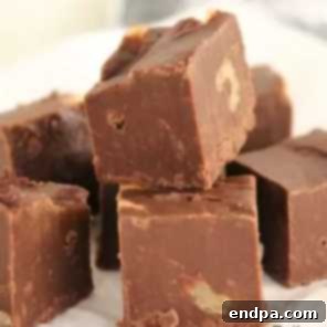 Sweet Simplicity: 60 Easy Christmas Desserts 8 Quick and easy microwave chocolate fudge with nuts.