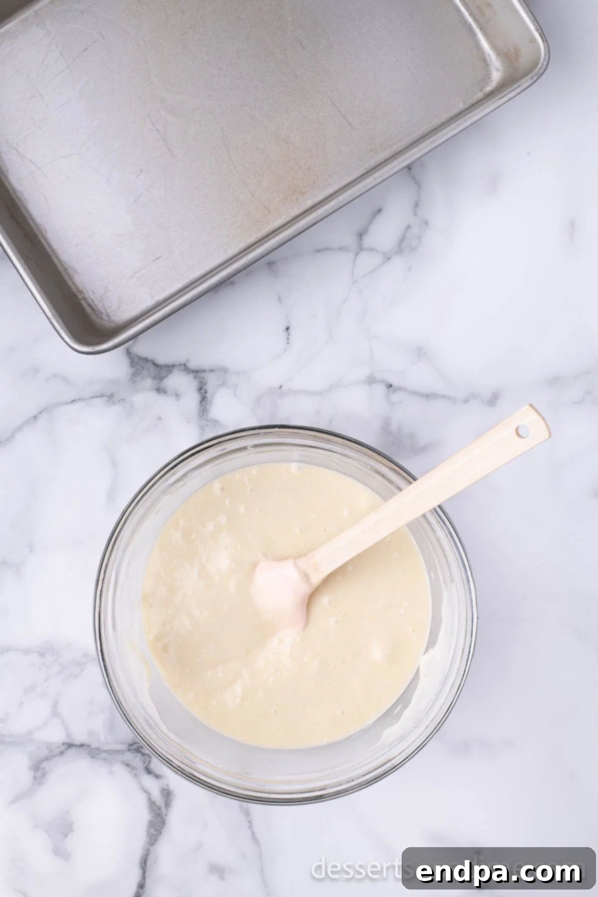 Copycat Starbucks Cake Pops 4 Cake batter in mixing bowl.