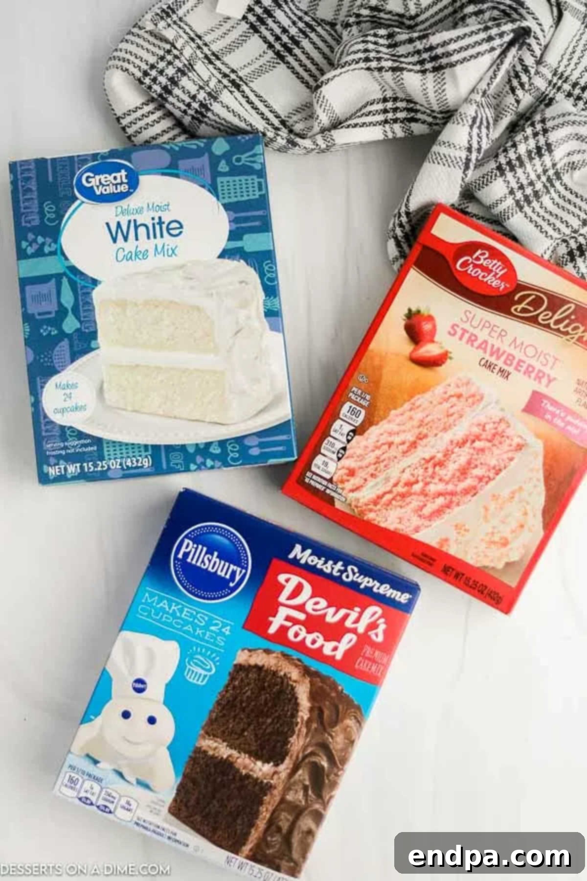 How Long Does Cake Mix Last 5 A selection of cake mix boxes, waiting to be inspected for any signs of spoilage before baking.