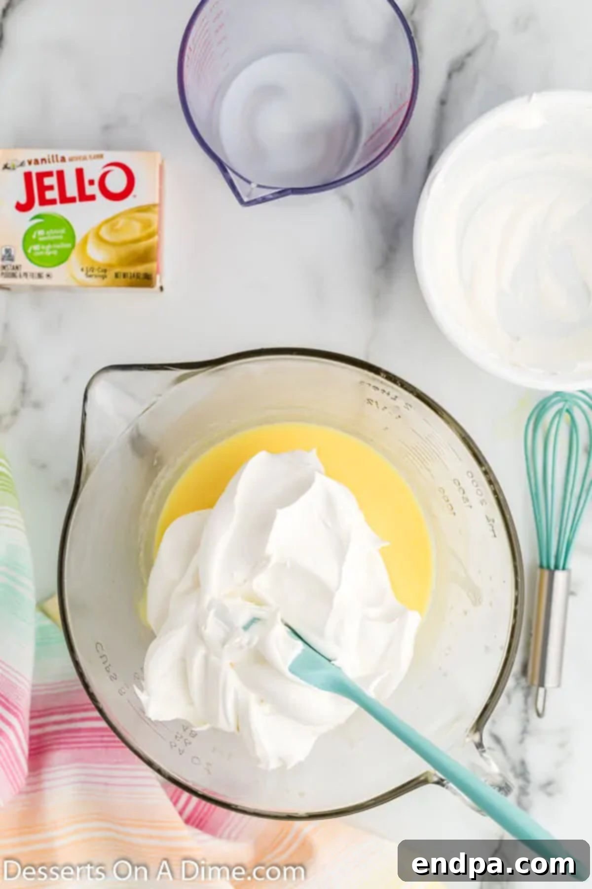 Easter Bunny Burrow Cups 5 Bowl with whipped cream added.