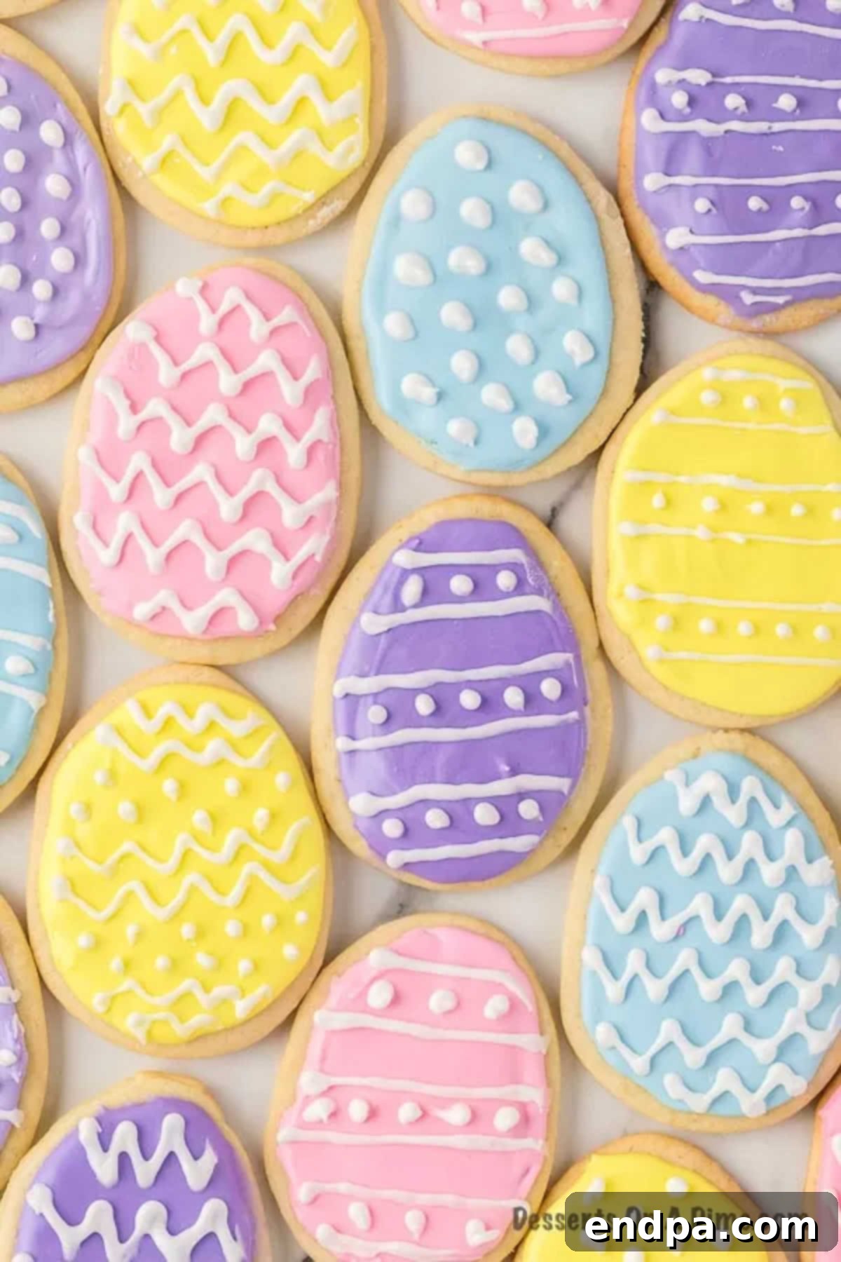Cookies decorated with icing. 