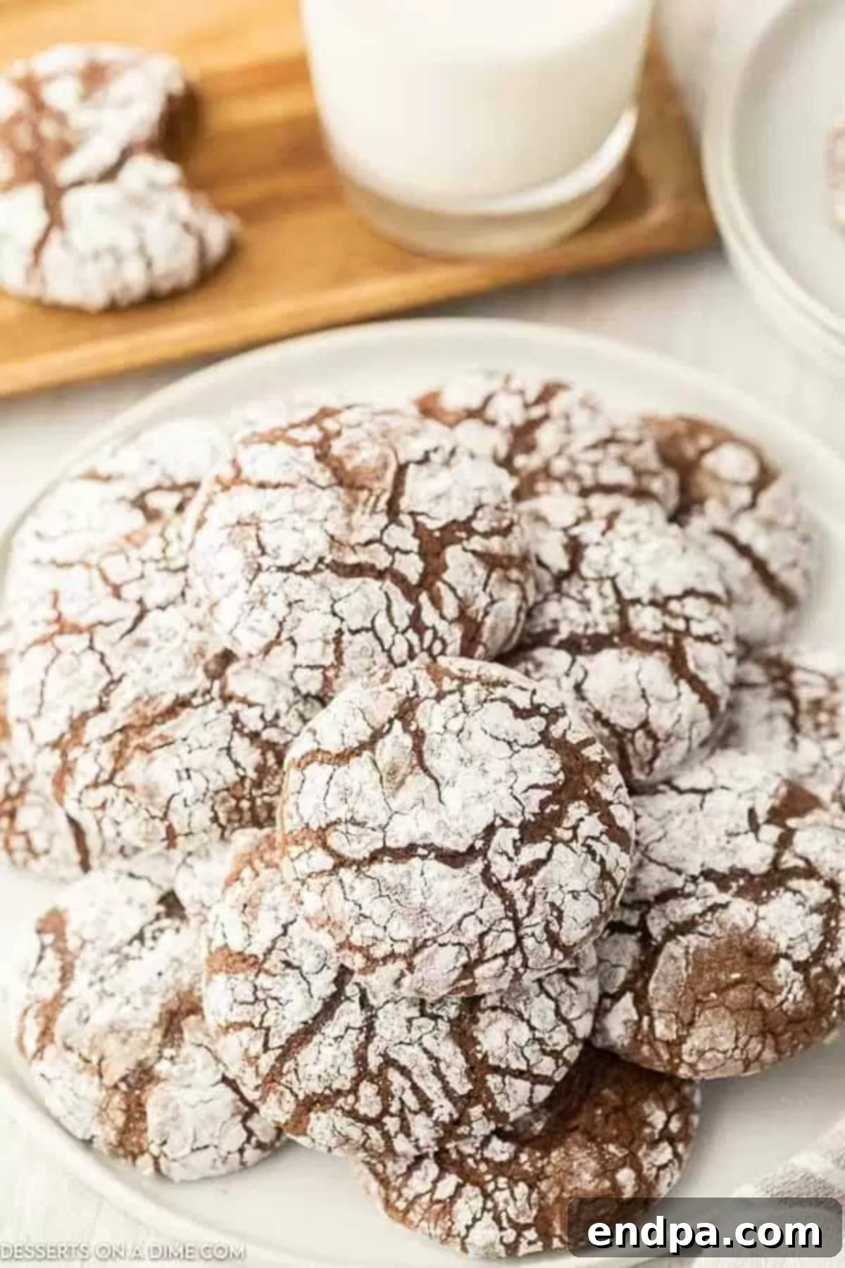 Brownie Mix Cookies on a plate.