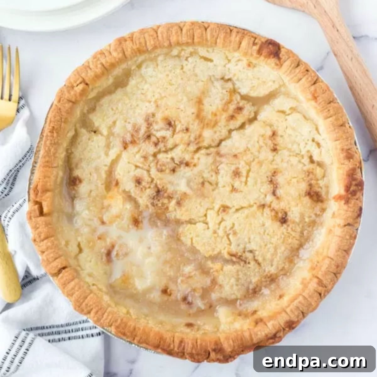 A beautifully presented Sprite pie, sliced and ready to serve.