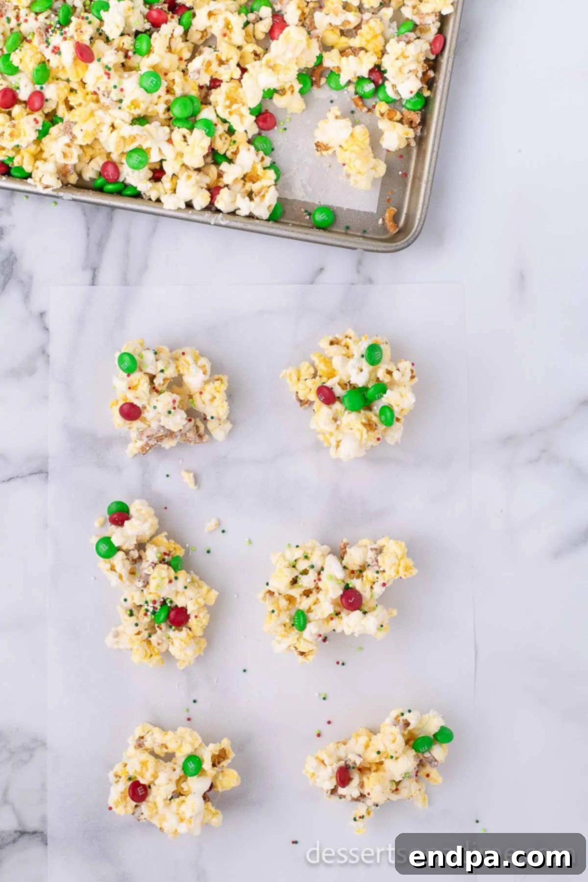 Hardened Christmas Crunch broken into bite-sized pieces, ready for serving.