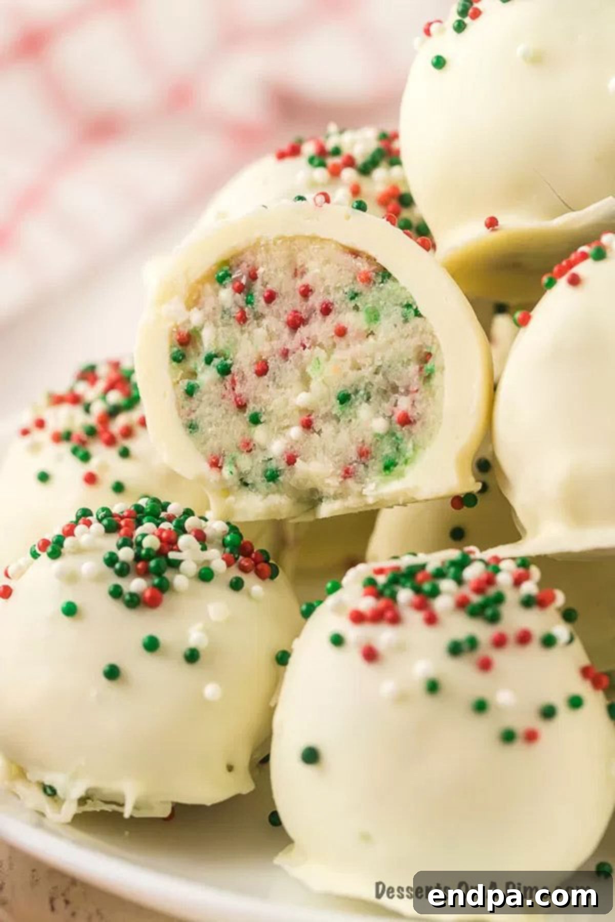 Christmas Truffles in a dish. 